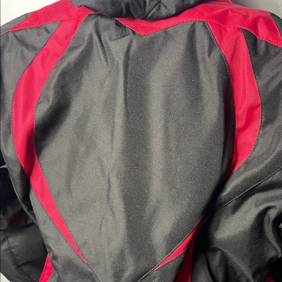 Black and Red  Women’s Cordura Biker Armor Waterproof Jacket - Picture 6 of 12